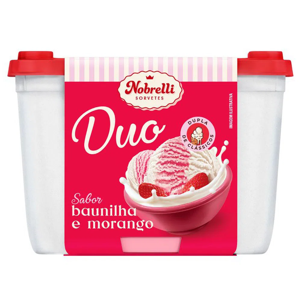 POTE NOBRELLI DUO BAUNILHA + MORANGO 1,3L