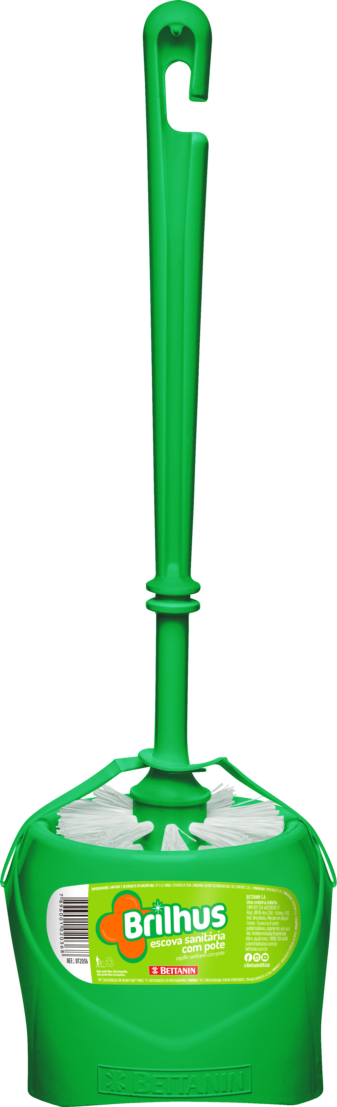 ESCOVA SANITÁRIA BRILHUS COM POTE