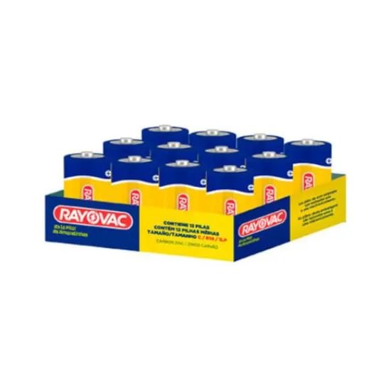 PILHA RAYOVAC C ZINCO E-AT MÉDIA COM 12 UND