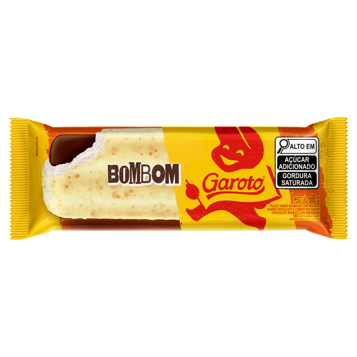 PICOLÉ GAROTO BOMBOM 68G