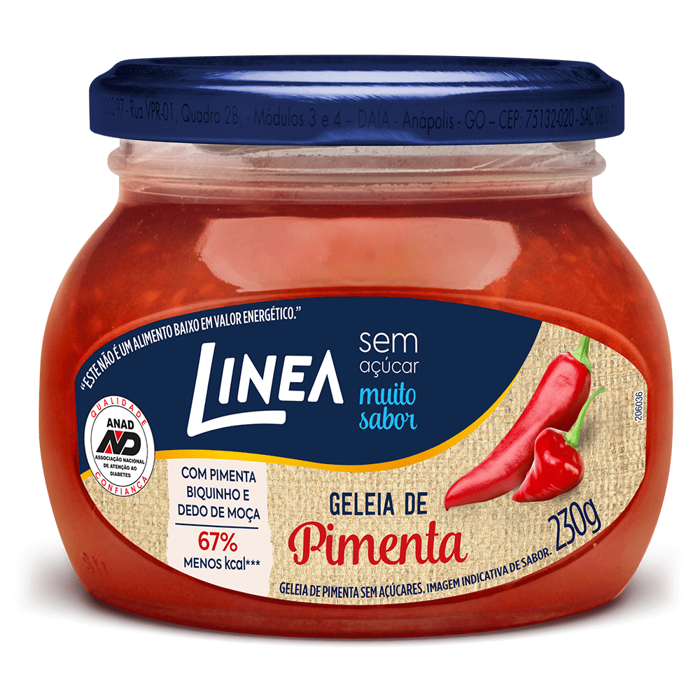GELEIA DIET LINEA PIMENTA VERMELHA 230G