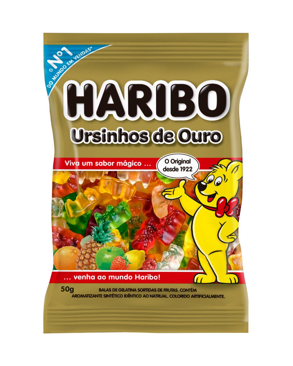 BALA DE GELATINA URSINHOS DE OURO 50G