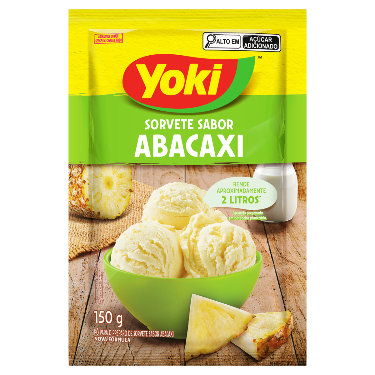 PÓ PARA SORVETE YOKI ABACAXI 150G