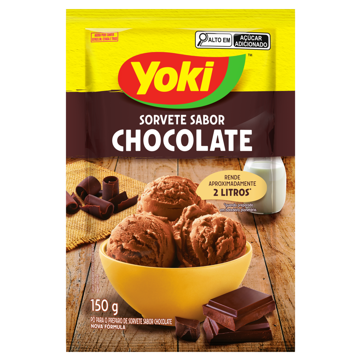 PÓ PARA SORVETE YOKI CHOCOLATE 150G