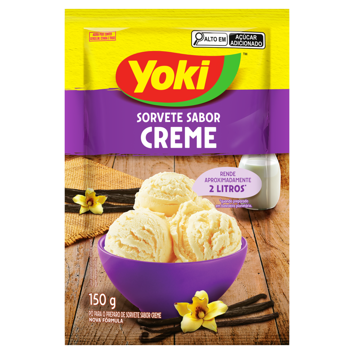 PÓ PARA SORVETE YOKI CREME 150G