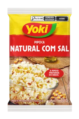 PIPOCA DE MICROONDAS YOKI NATURAL COM SAL 50G