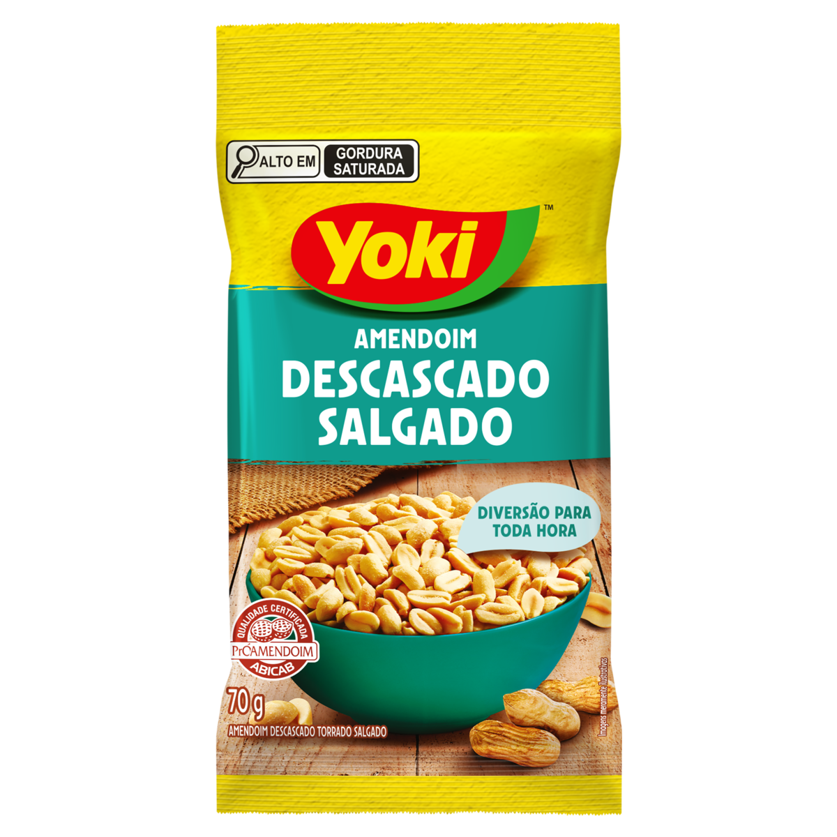 AMENDOIM YOKI SALGADO DESCASCADO 70G
