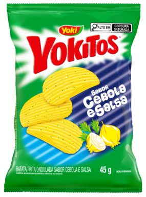 BATATA ONDULADA YOKITOS SABOR CEBOLA E SAL 45G