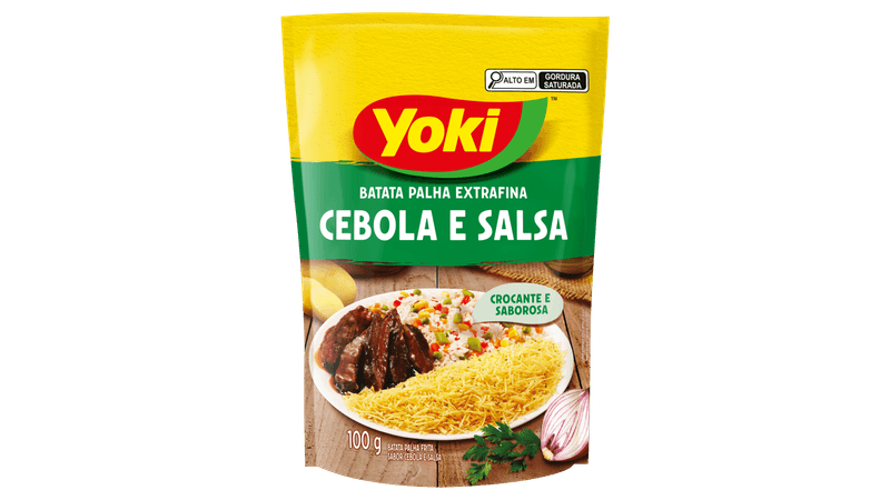 BATATA PALHA EXTRAFINA SABOR CEBOLA E SALSA 100G