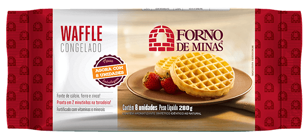 WAFFLE FORNO DE MINAS ASSADO E CONGELADO TRADICIONAL 280G