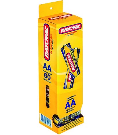 PILHA RAYOVAC ZINCO E-AT AA PEQUENA COM 60 UND