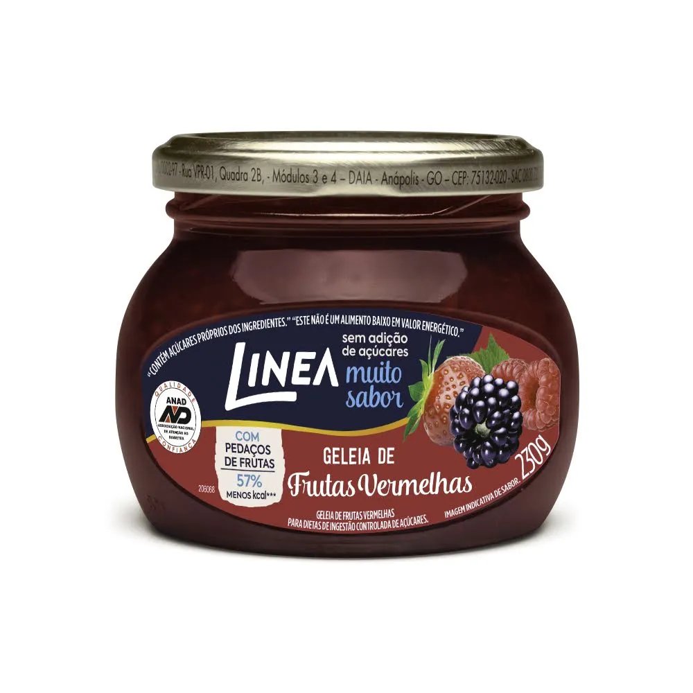GELEIA DIET LINEA FRUTAS VERMELHAS 230G