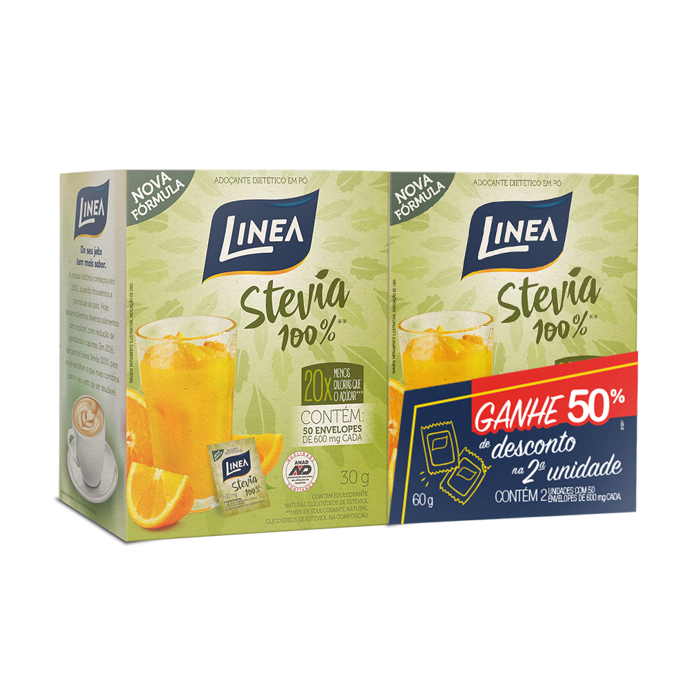 ADOÇANTE STEVIA PÓ LINEA 2X50G