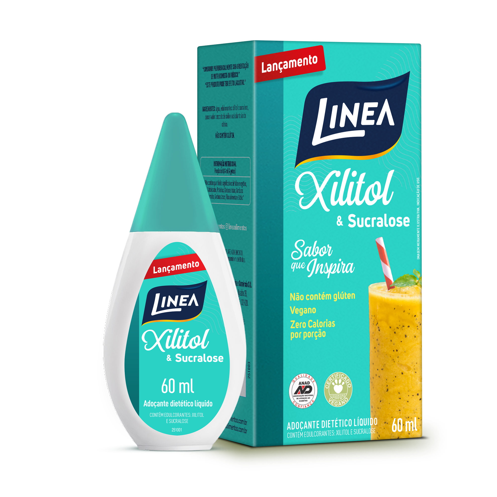 ADOÇANTE LÍQUIDO LINEA XILITOL E SUCRALOSE 60ML