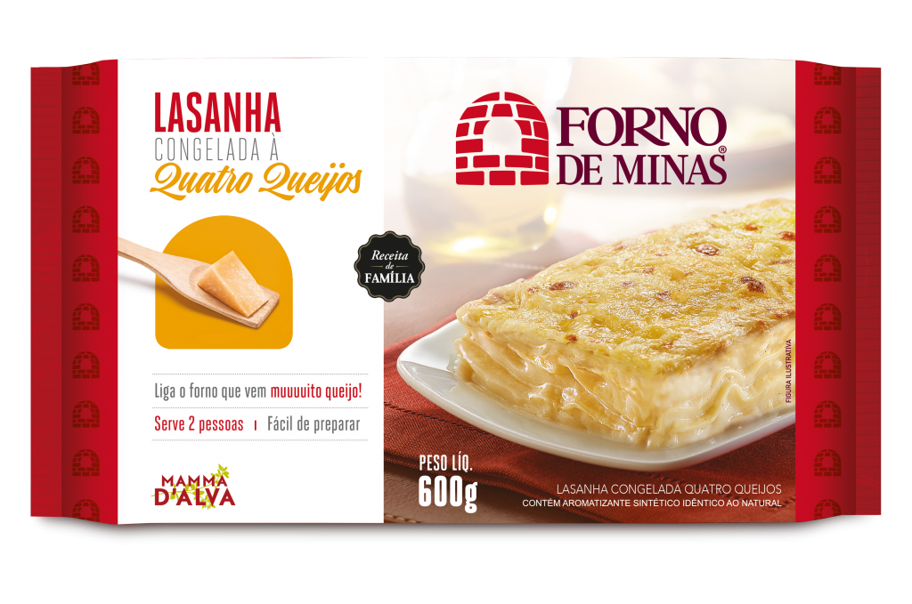 LASANHA CONGELADA FORNO DE MINAS 4 QUEIJOS 600G