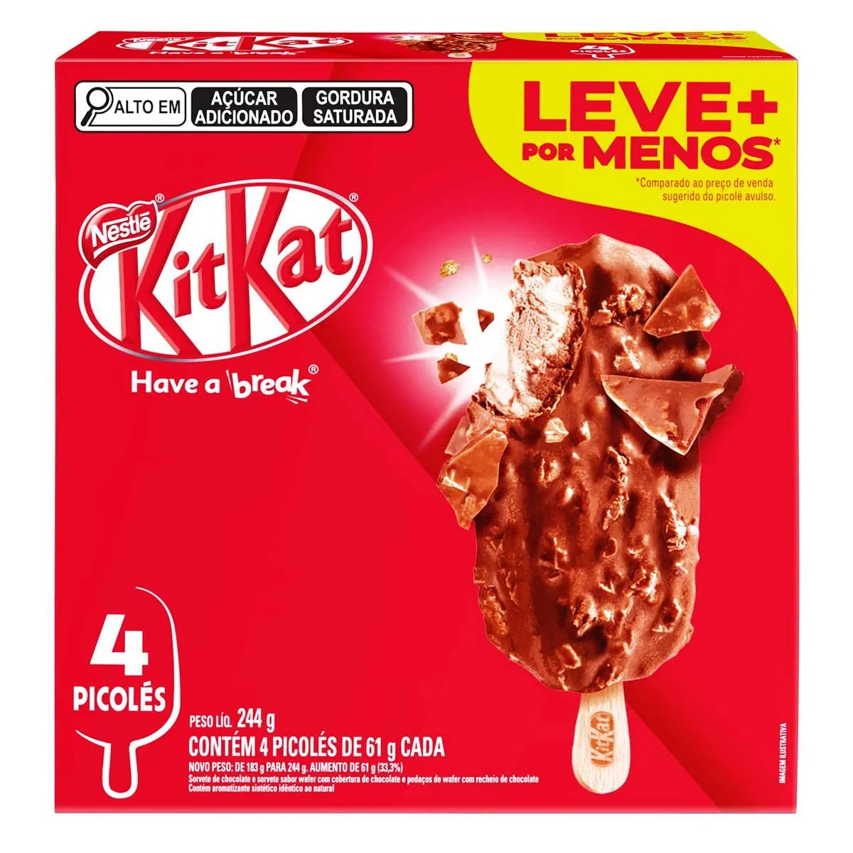 MULTIPACK PICOLÉ NESTLÉ KITKAT 4X61GR