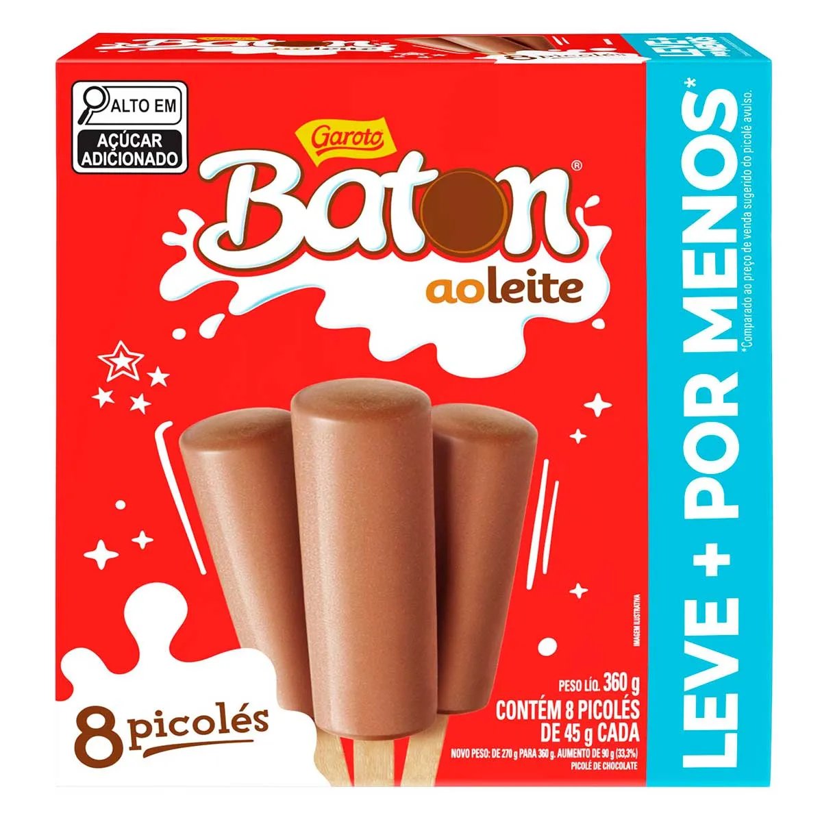 MULTIPACK GAROTO BATOM CHOCOLATE 8X45GR