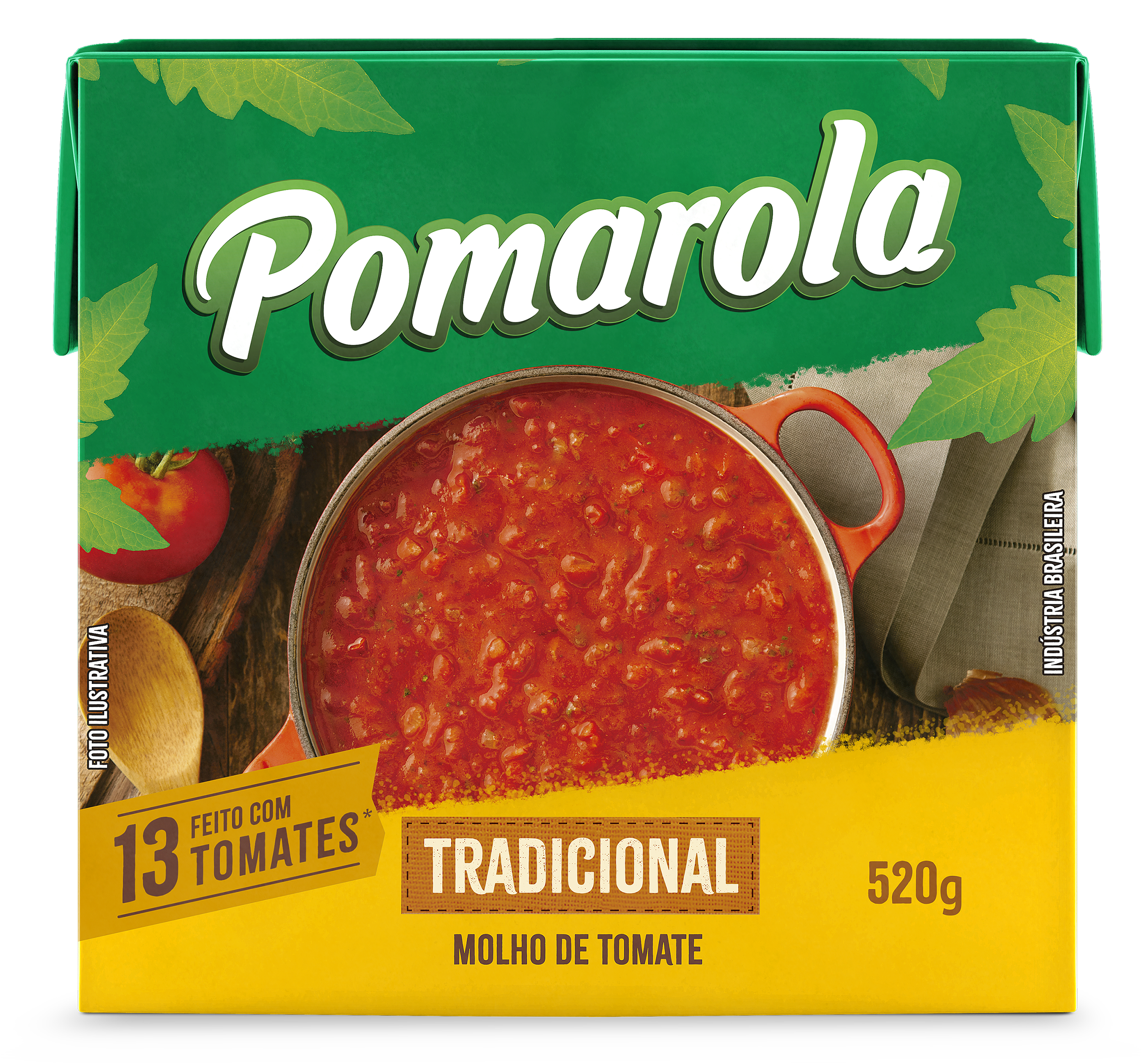 MOLHO DE TOMATE POMAROLA TRADICIONAL 520GR