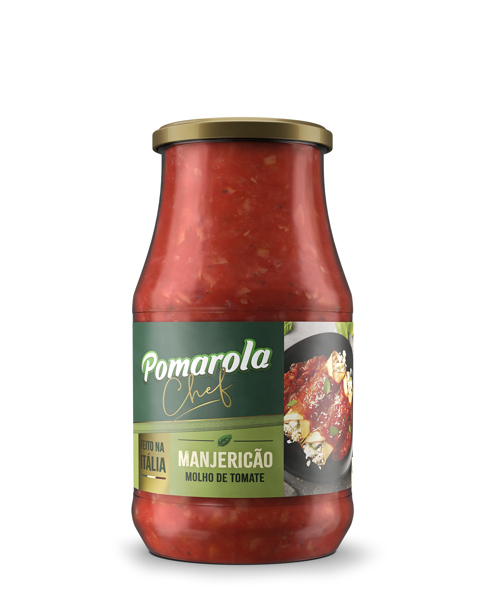 MOLHO DE TOMATE POMAROLA MANJERICÃO 420GR