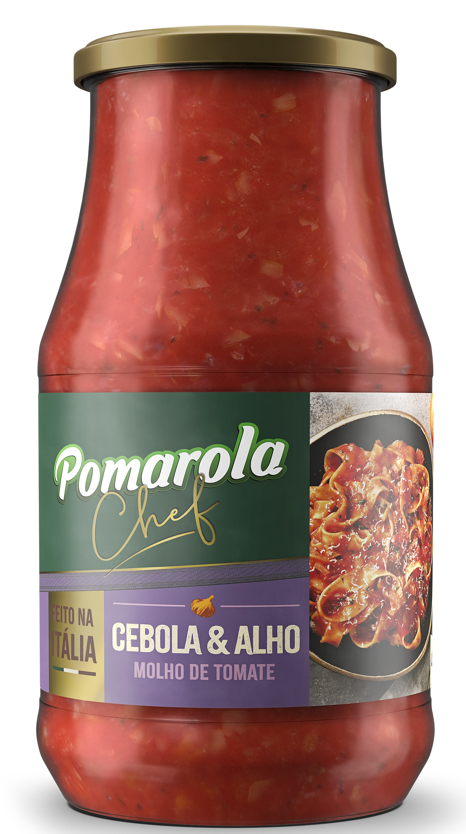 MOLHO DE TOMATE POMAROLA CEBOLA E ALHO 420GR