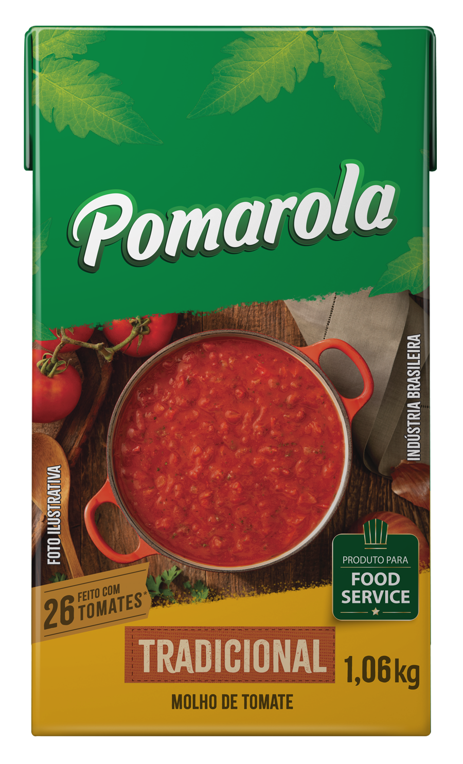 MOLHO DE TOMATE POMAROLA TRADICIONAL 1,06KG