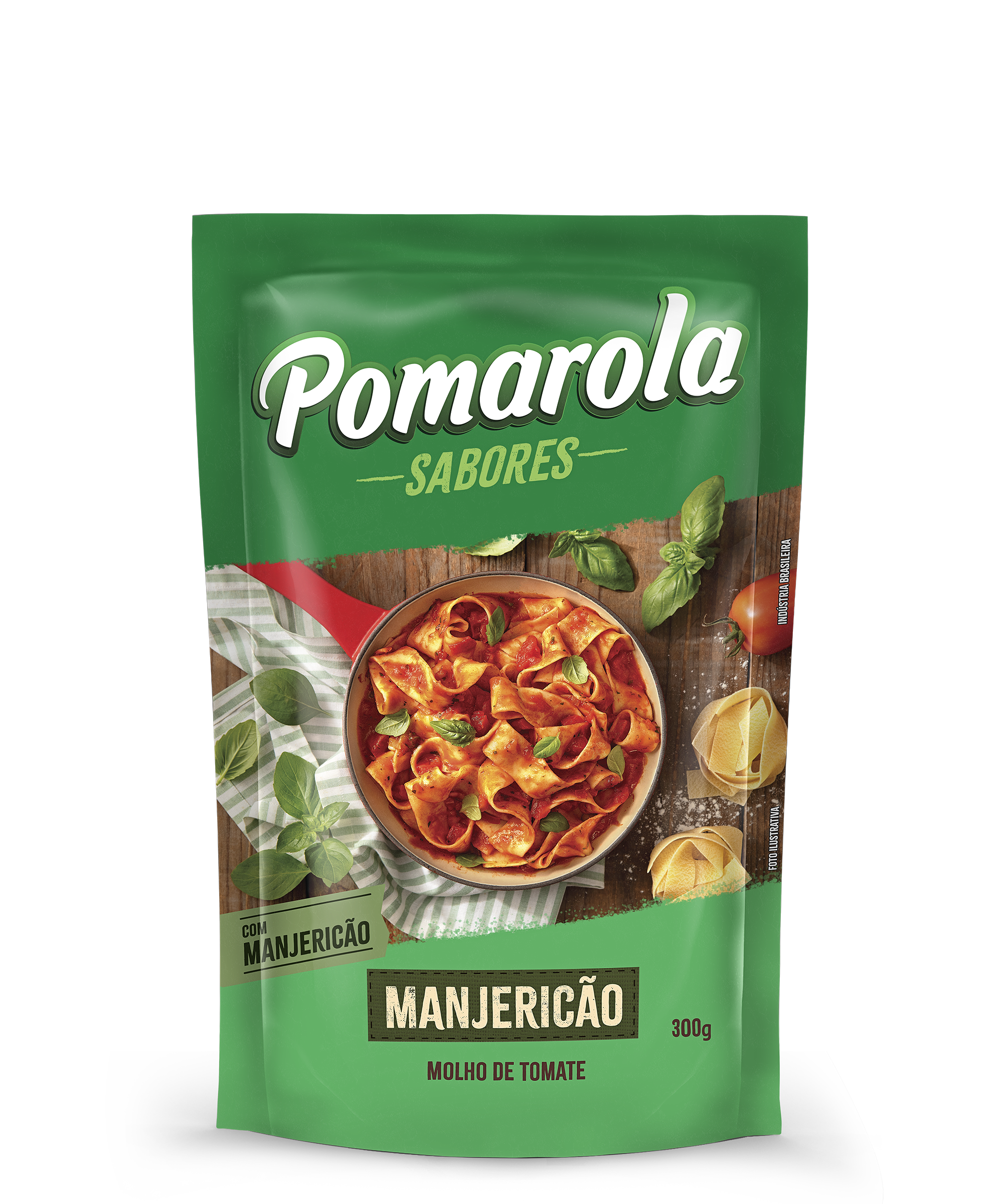 MOLHO DE TOMATE POMAROLA MANJERICÃO 300GR