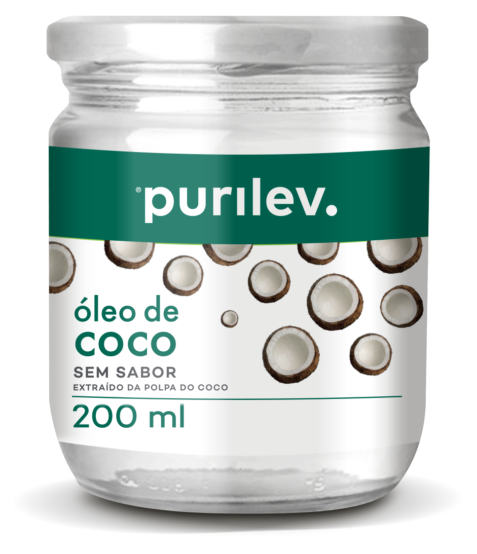 ÓLEO DE COCO SEM SABOR PURILEV VIDRO 200ML
