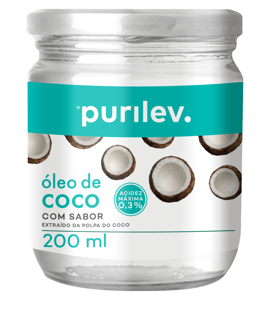 ÓLEO DE COCO COM SABOR PURILEV VIDRO 200ML