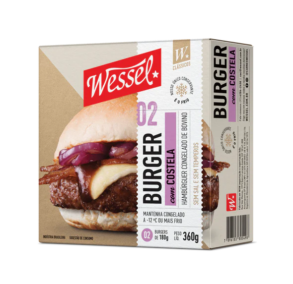 HAMBÚRGUER WESSEL BLEND COSTELA SEM TEMPERO 360G