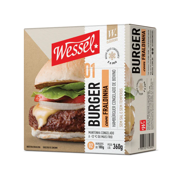 HAMBURGUER WESSEL BLEND FRALDINHA SEM TEMPERO 360G