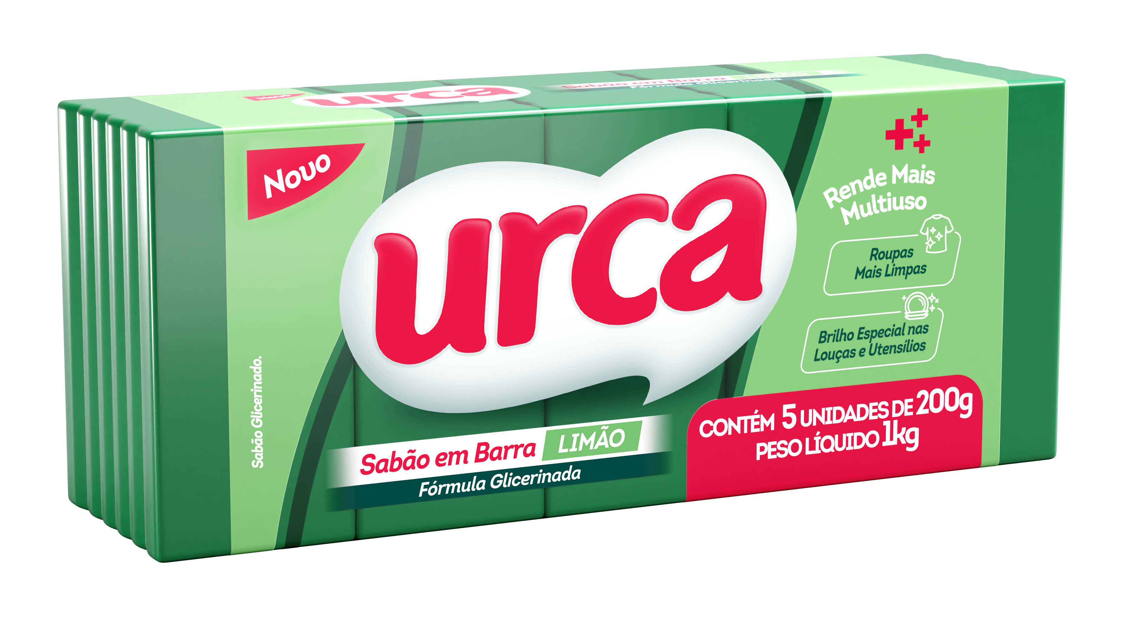 *SABÃO GLICERINADO URCA EM PEDRA LIMÃO 200G