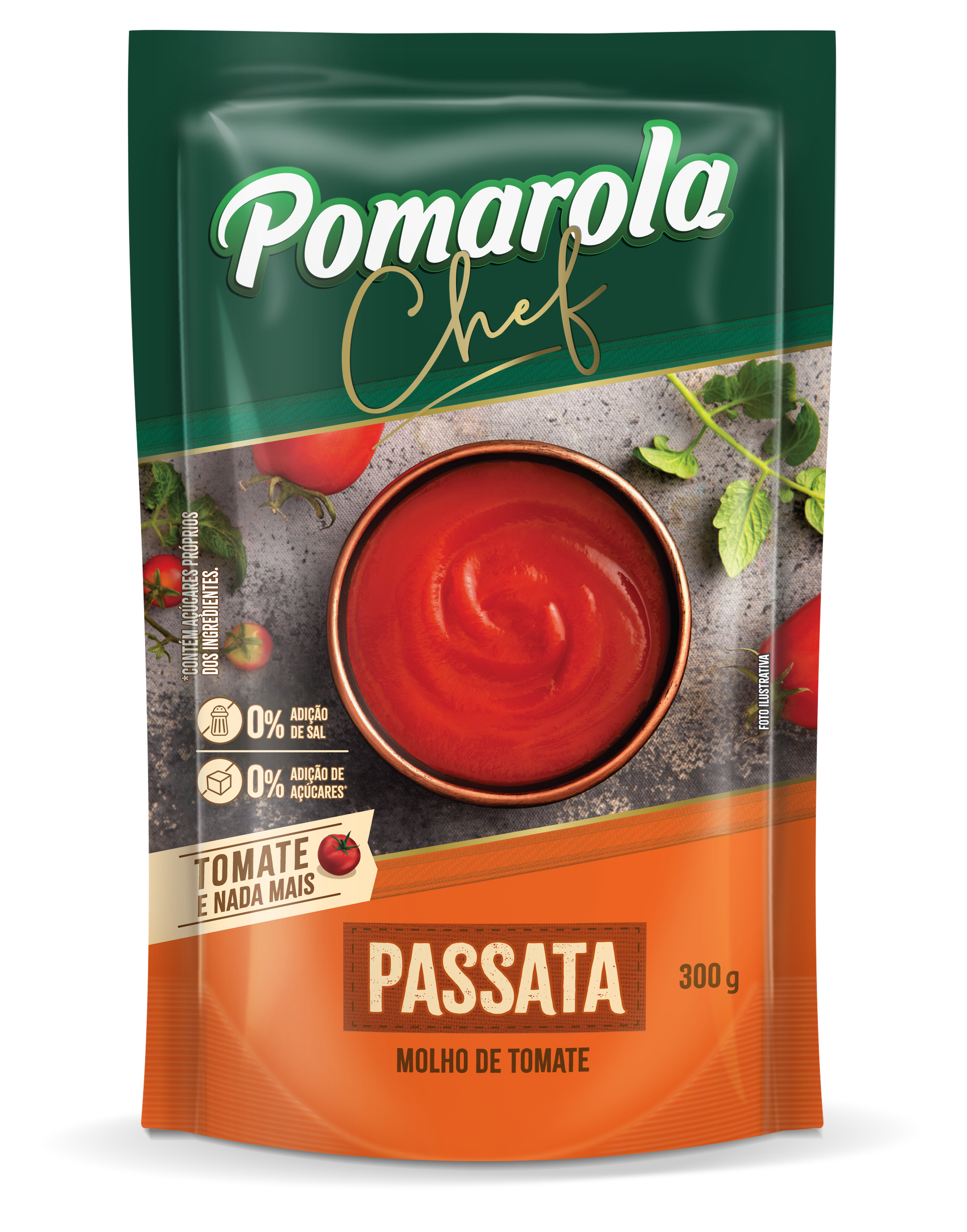 MOLHO DE TOMATE POMAROLA PASSATA SACHÊ 300GR