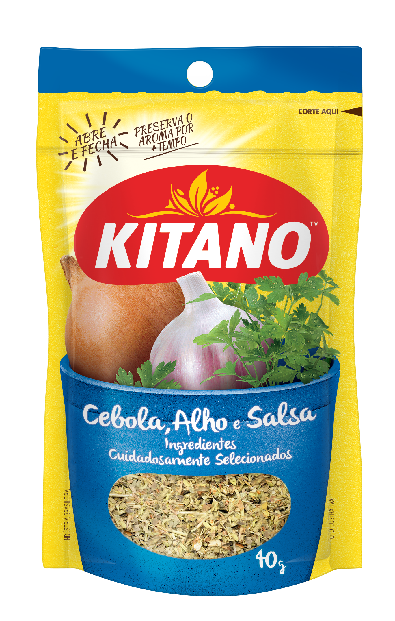 CEBOLA ALHO E SALSA KITANO 40G