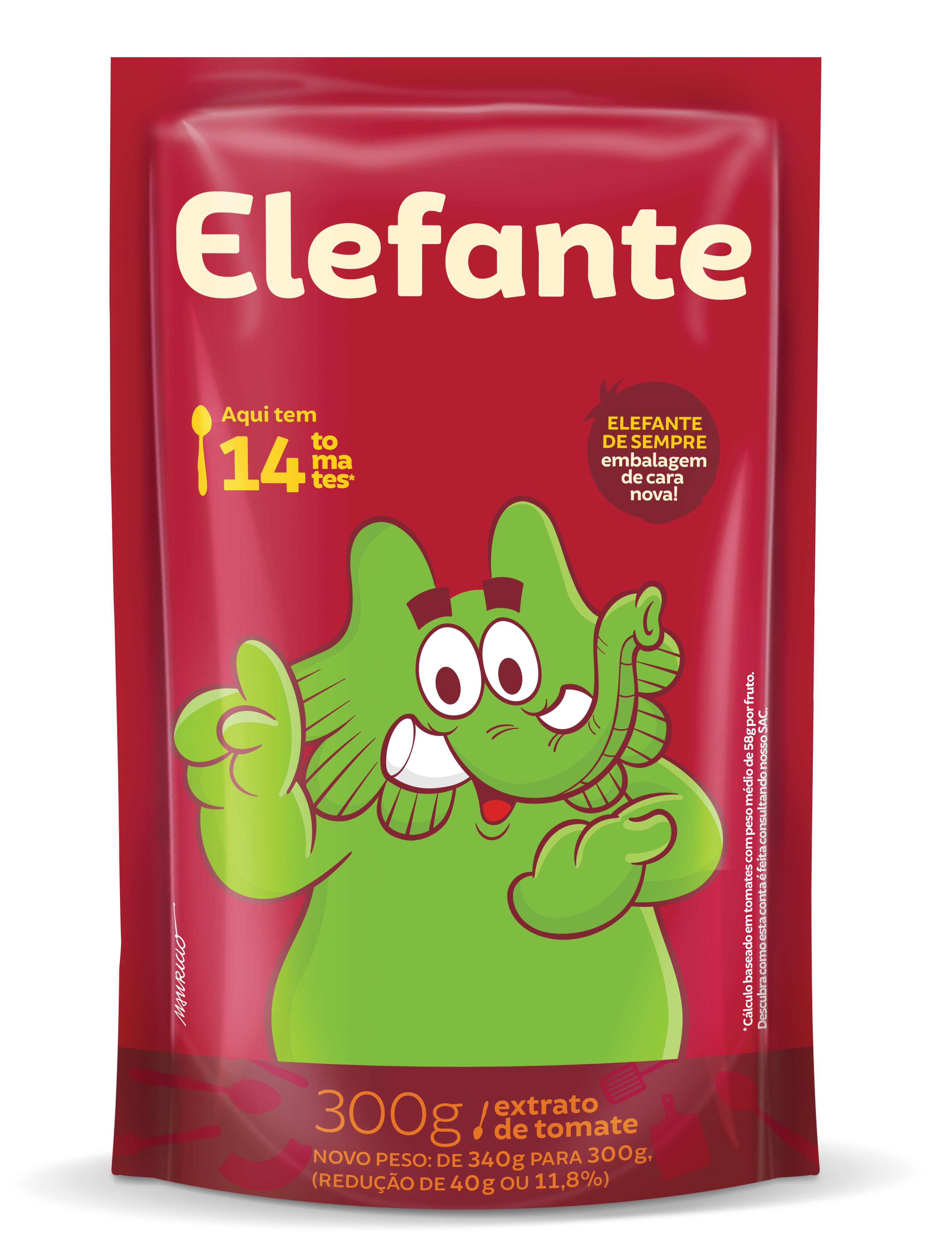 EXTRATO DE TOMATE ELEFANTE SACHÊ 300GR
