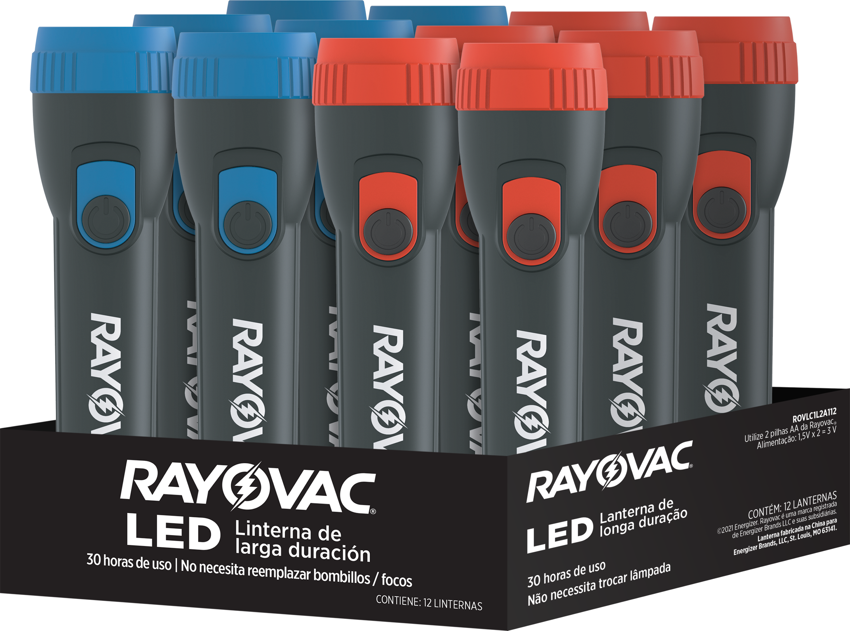 LANTERNA RAYOVAC 1 LED PEQUENA USA 2 PILHAS
