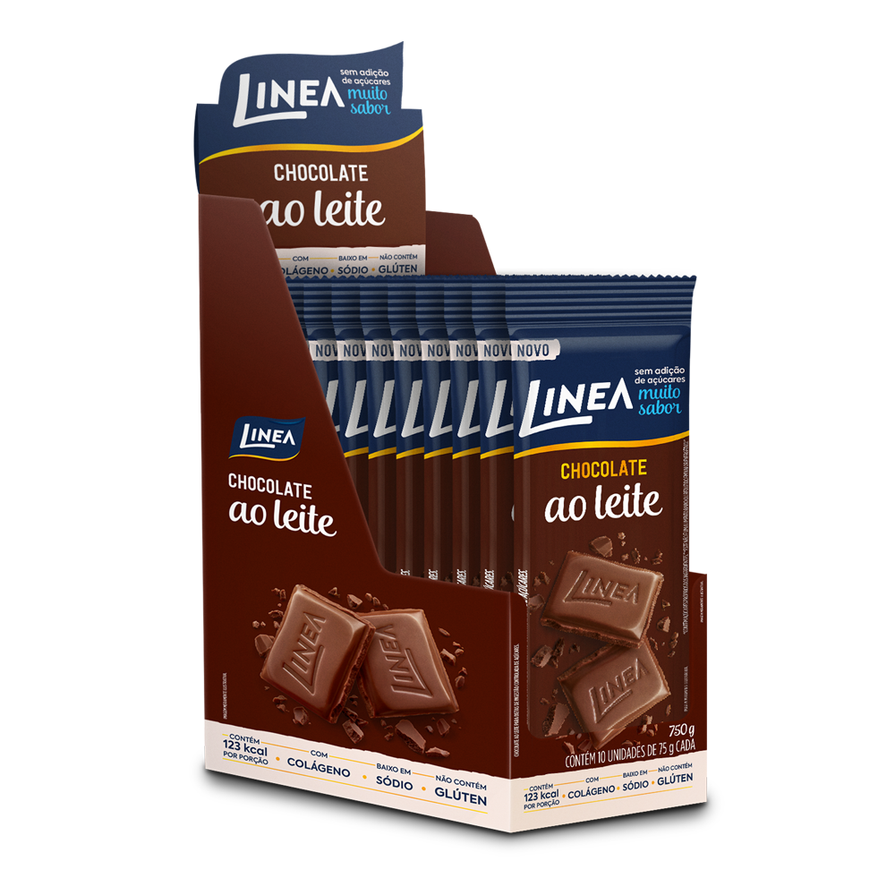 CHOCOLATE LINEA AO LEITE 10X75G