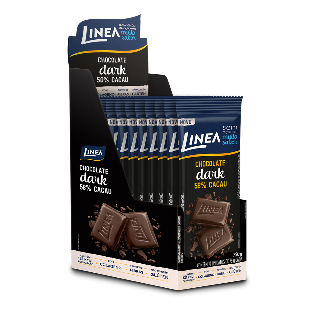 CHOCOLATE LINEA DARK 10X75G