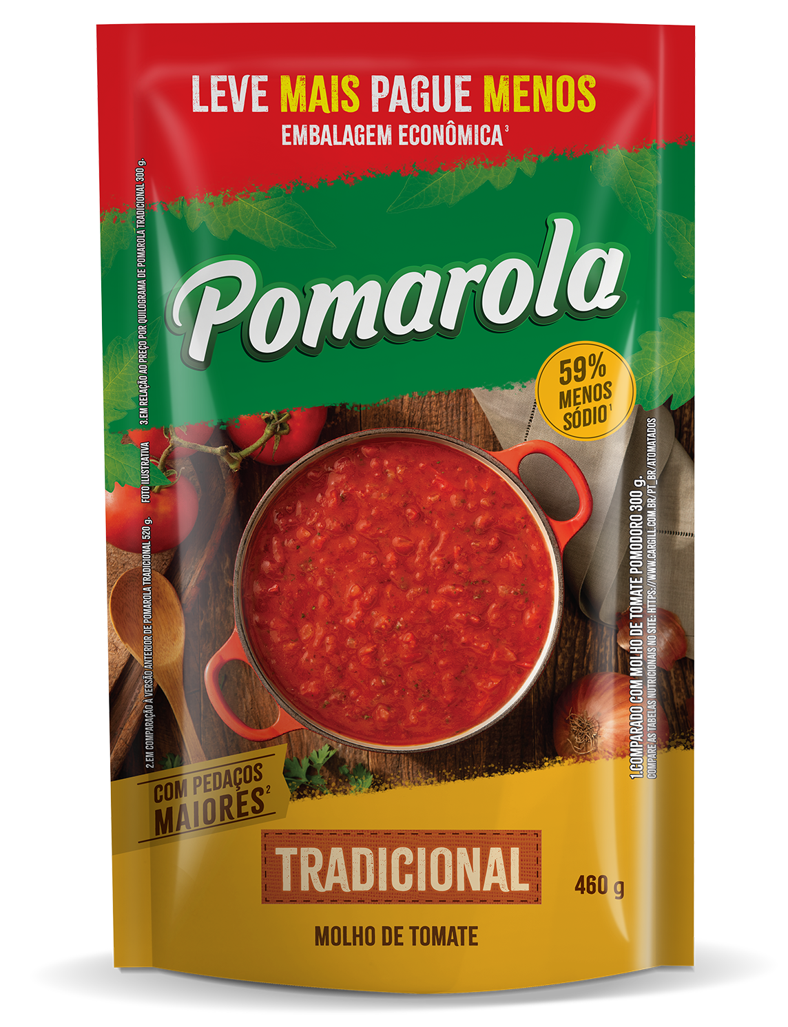 MOLHO DE TOMATE POMAROLA TRADICIONAL 460GR