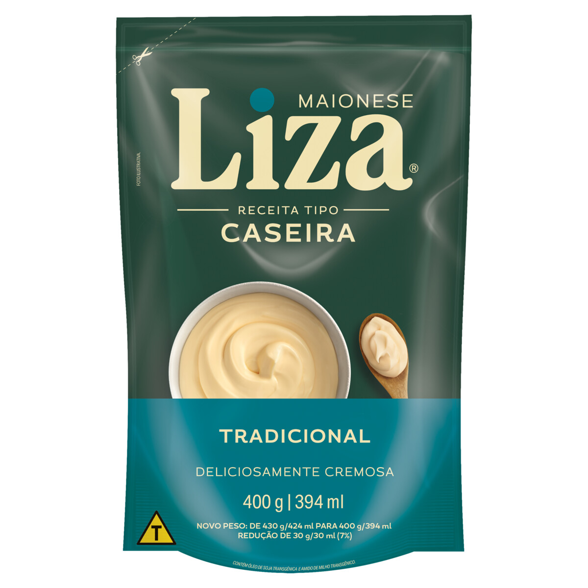 MAIONESE LIZA CASEIRA TRADICIONAL SACHÊ 400GR