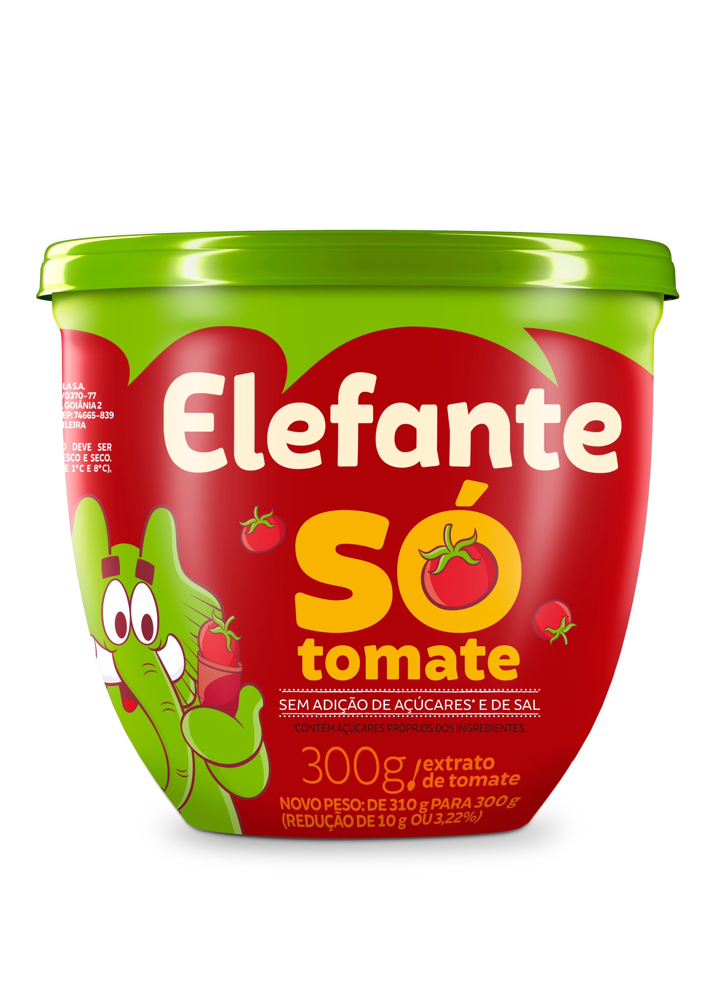 EXTRATO DE TOMATE ELEFANTE SÓ TOMATE 300GR
