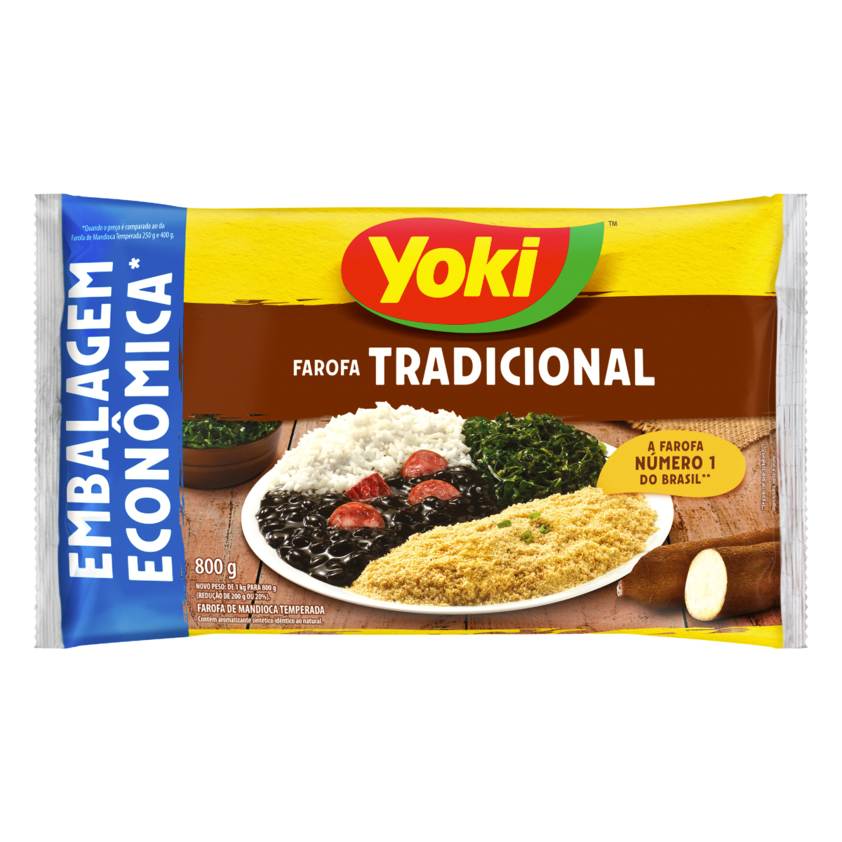 Yoki FAROFA TRADICIONAL YOKI 800G | Donizete Distribuidora de Alimentos