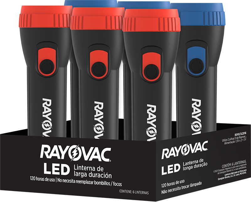 LANTERNA RAYOVAC 1 LED GRANDE USA 2 PILHAS