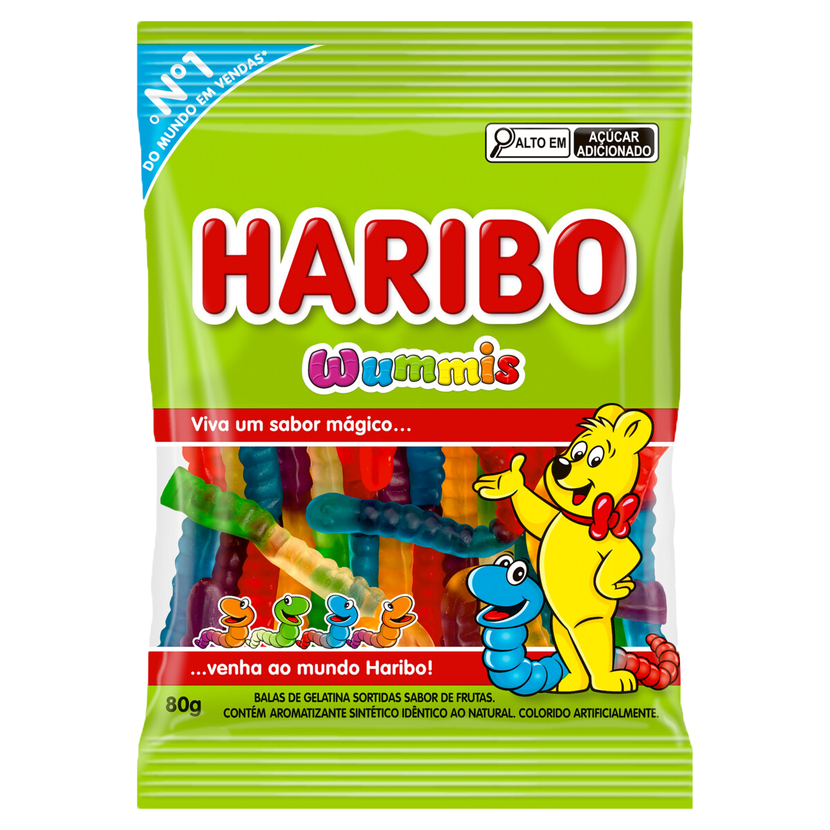 BALA DE GELATINA HARIBO WUMMIS 80G