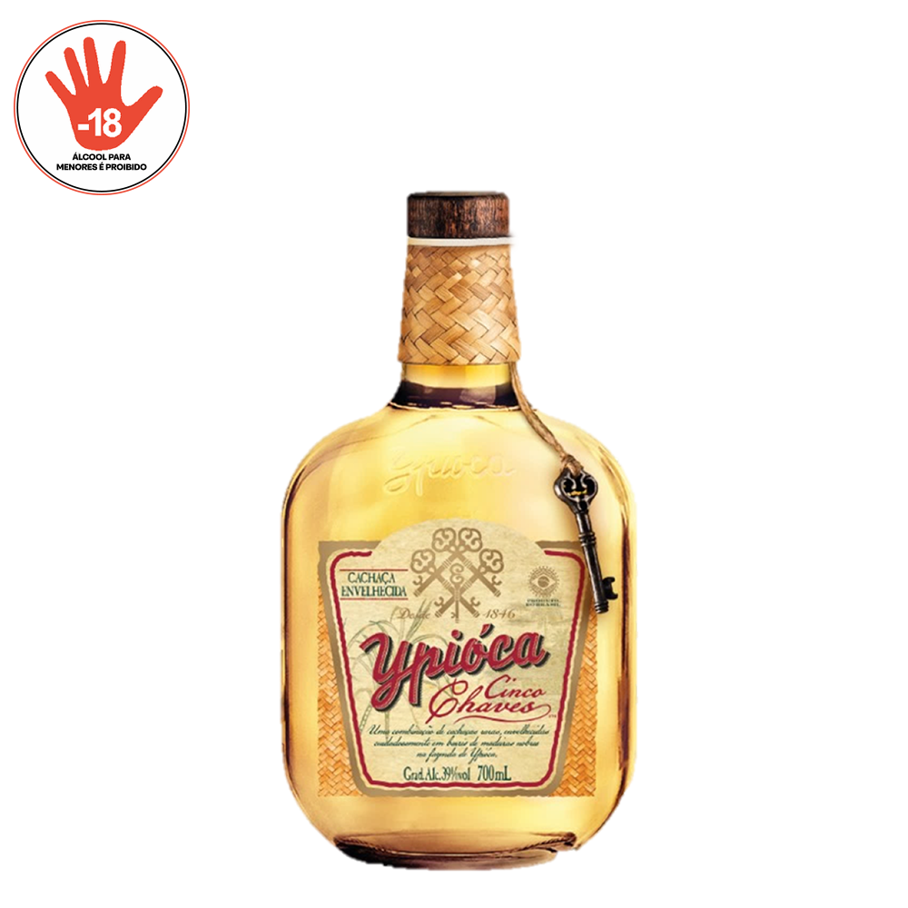 CACHAÇA YPIÓCA 5 CHAVES REDESIGN 700ML