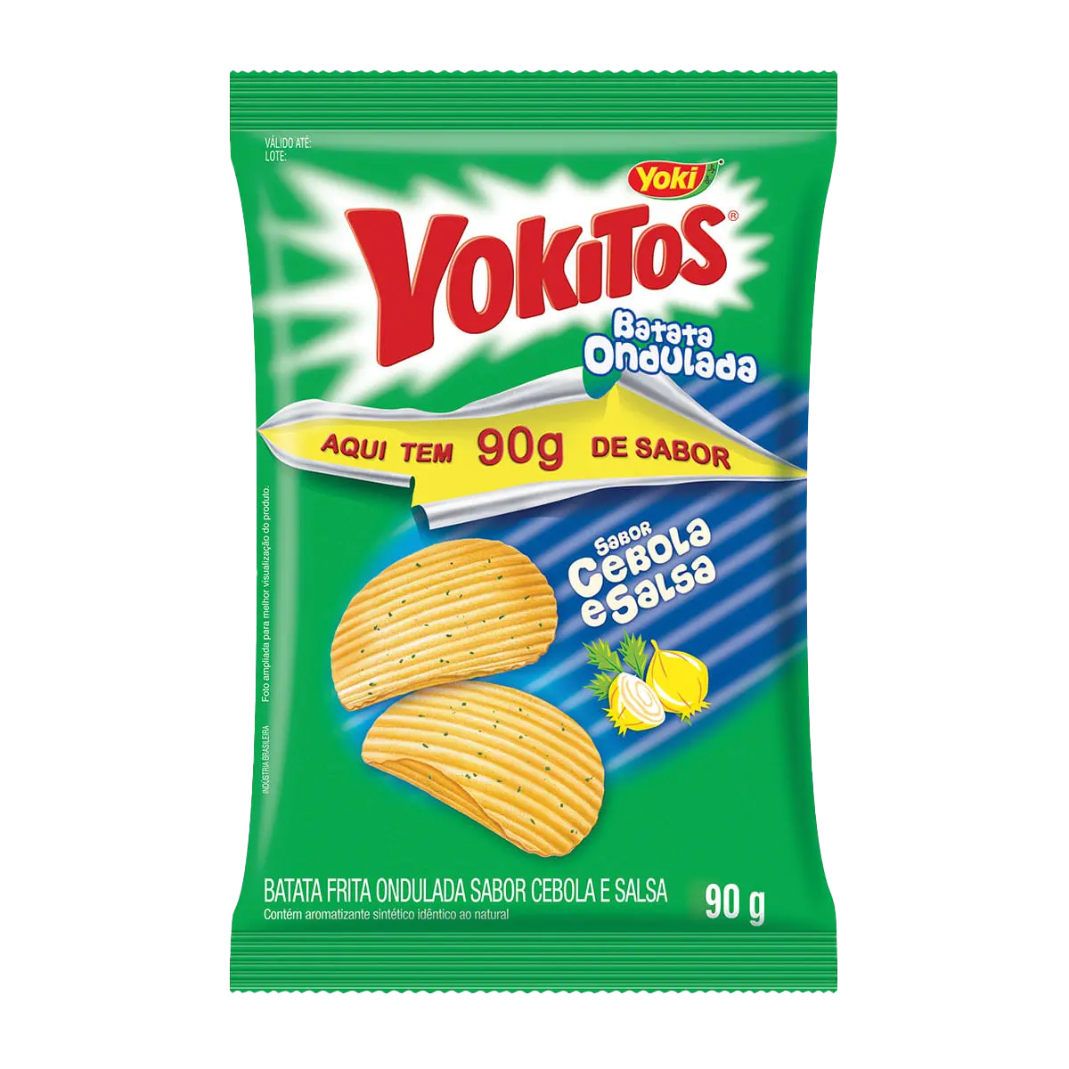 BATATA ONDULADA YOKITOS SABOR CEBOLA E SAL 90G