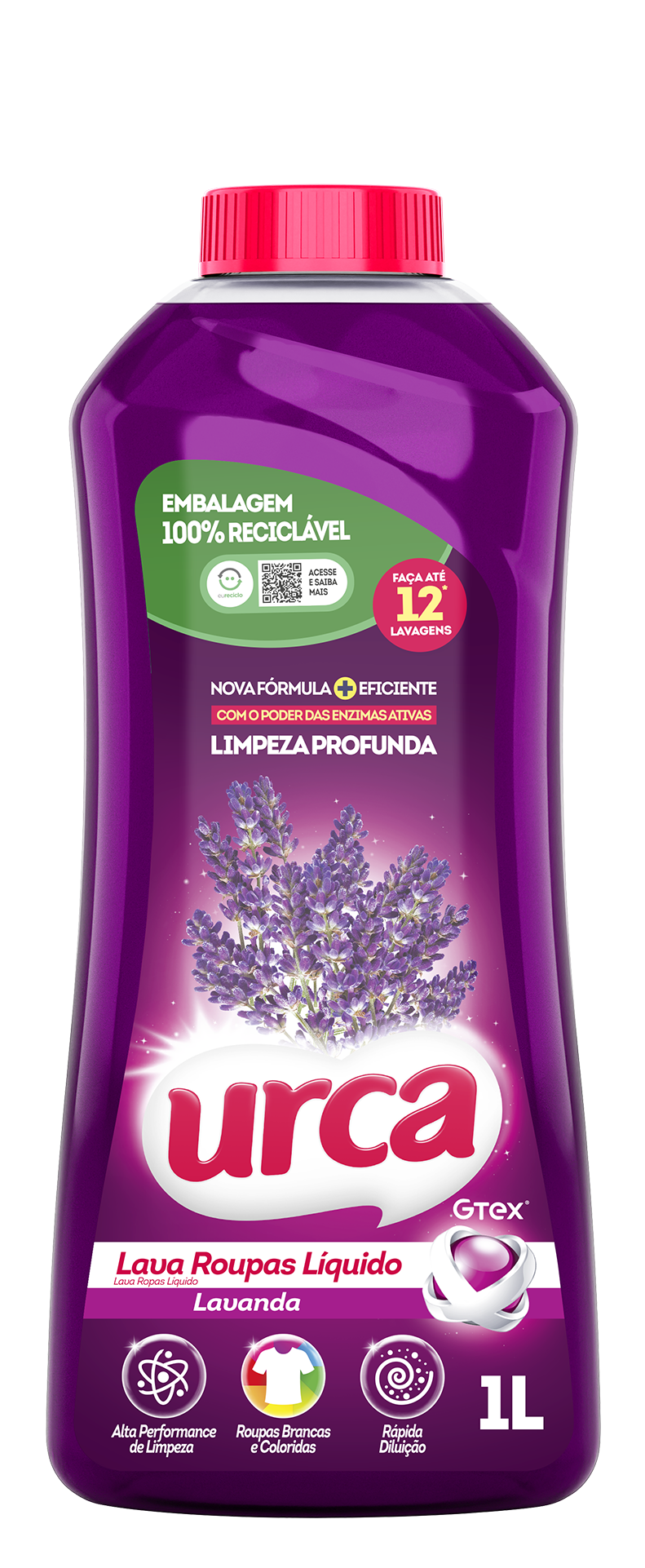 LAVA ROUPAS LÍQUIDO URCA LAVANDA 1L
