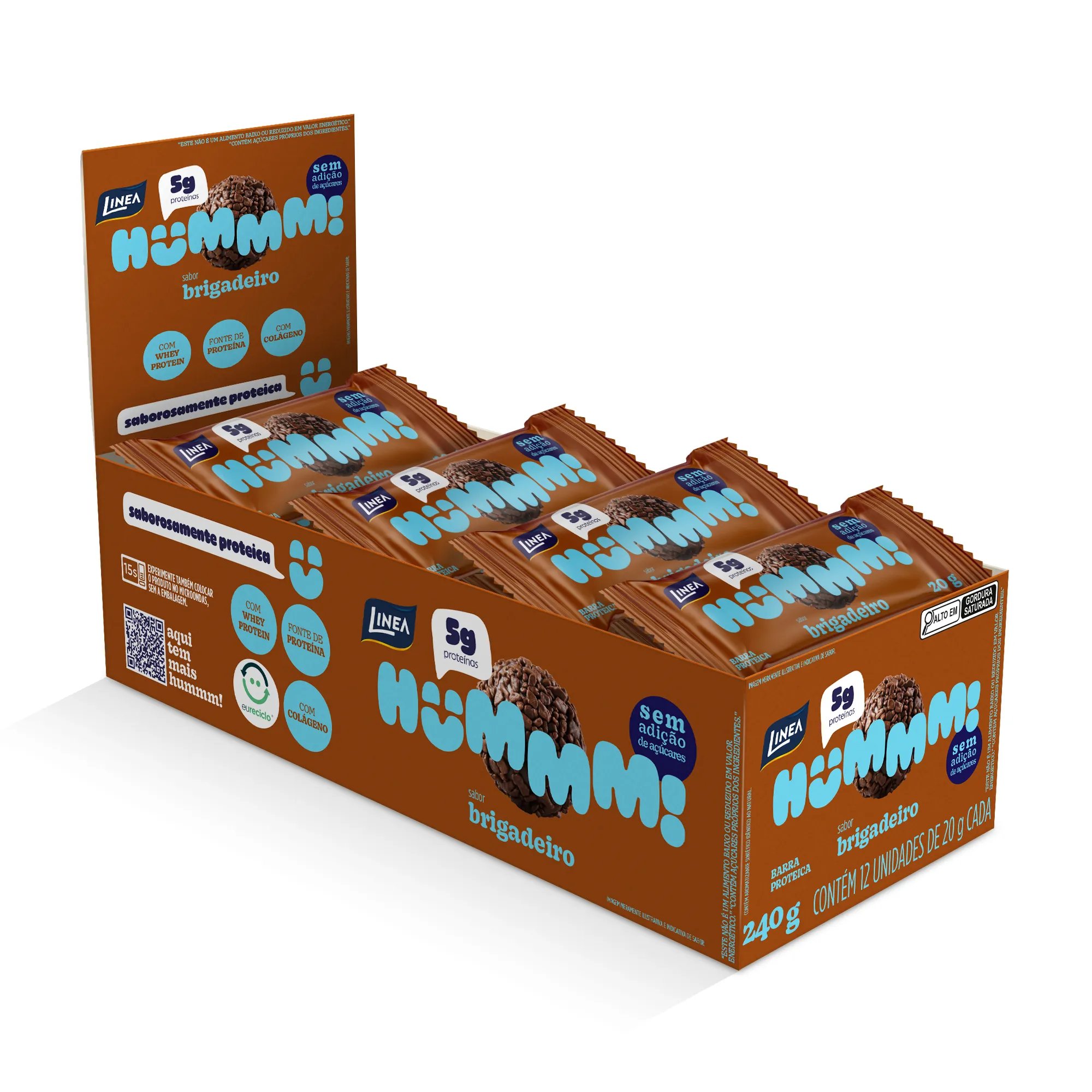 BARRA DE PROTEÍNA LINEA HUMMM BRIGADEIRO 12X20G