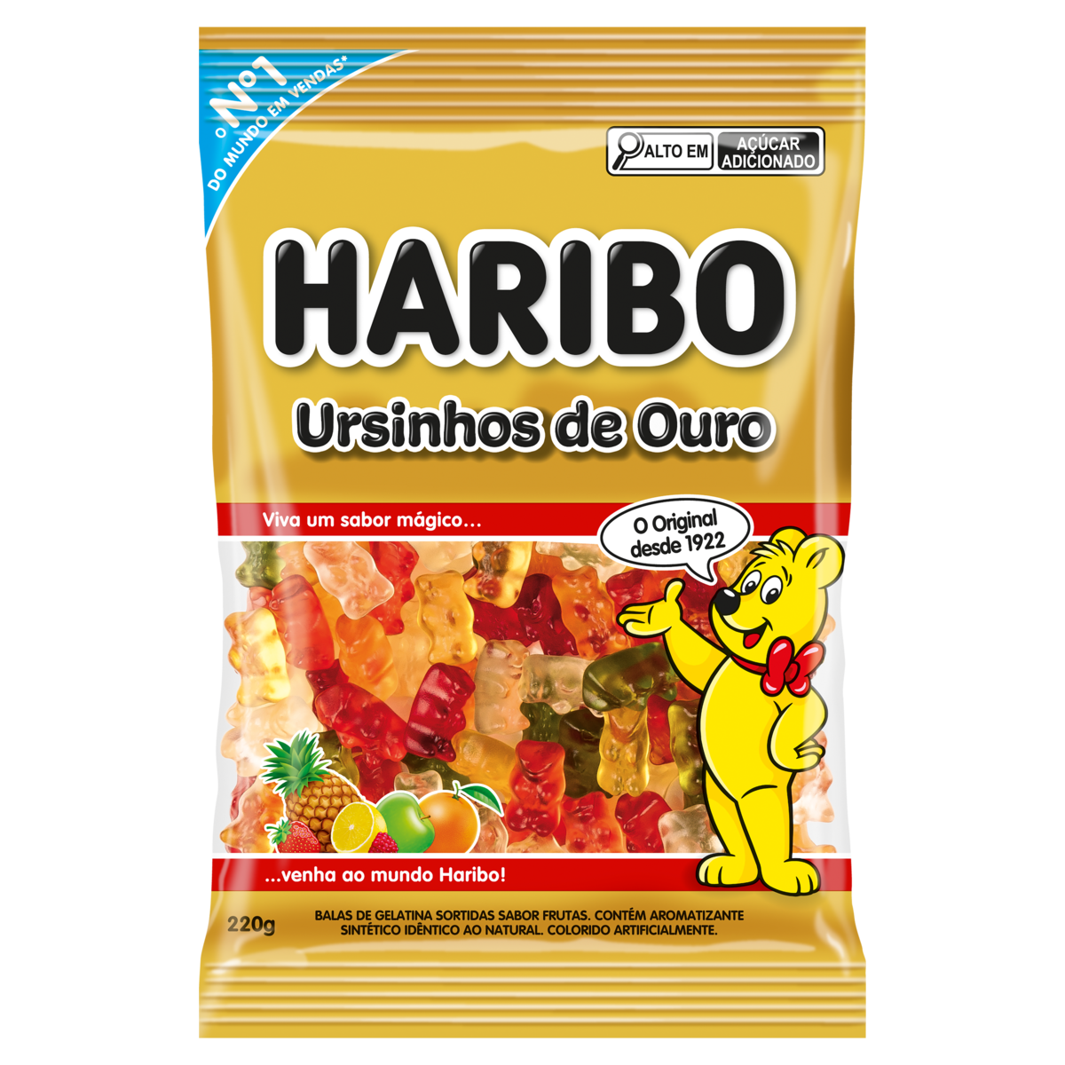 BALA DE GELATINA URSINHOS DE OURO 220G