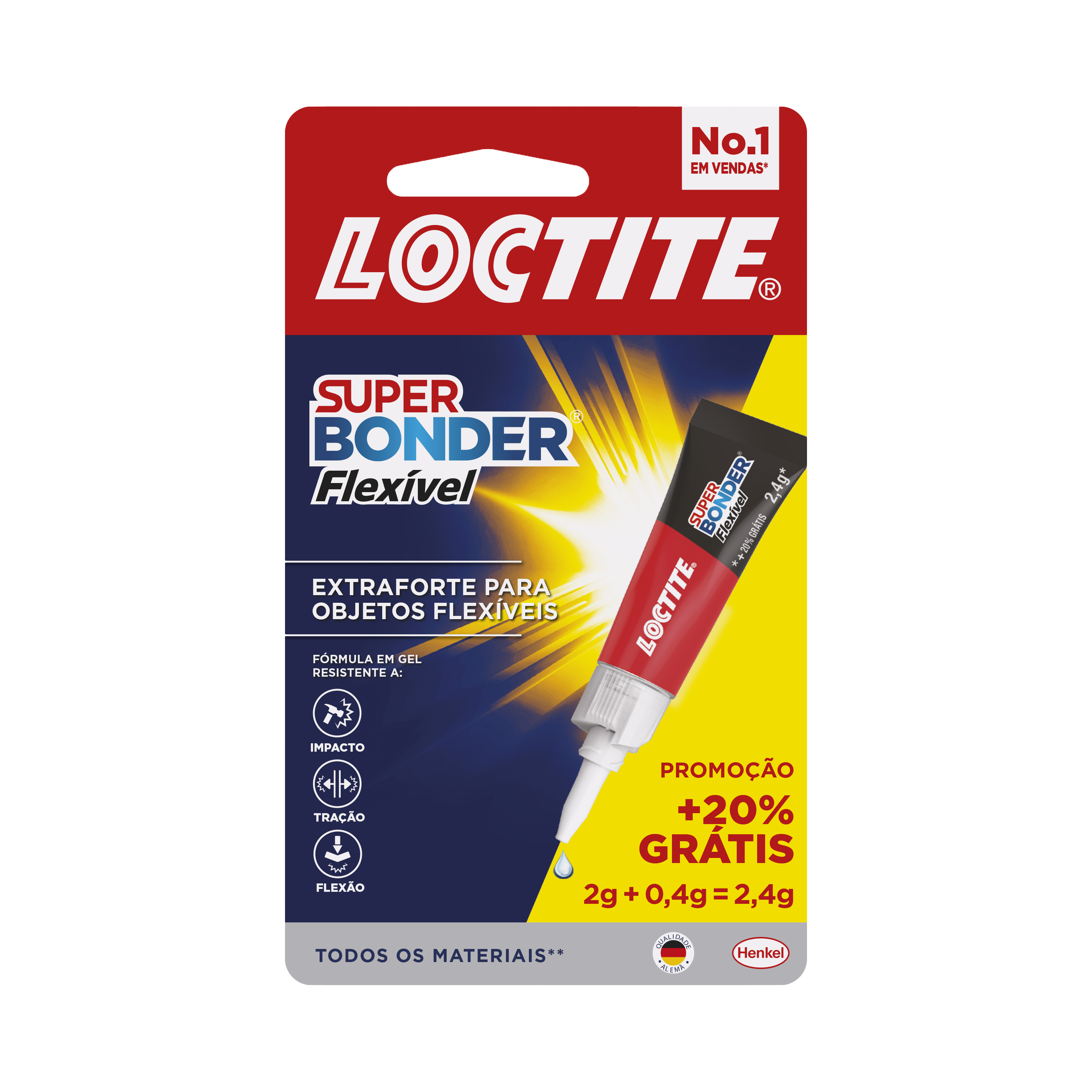 SUPER BONDER FLEX GEL 2,4G + 0,04G GRÁTIS