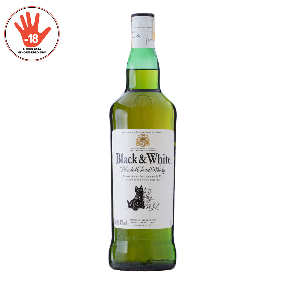 WHISKY BLACK E WHITE 8 ANOS 1000ML